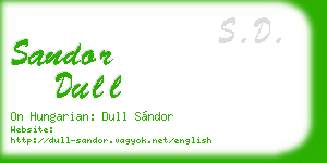 sandor dull business card